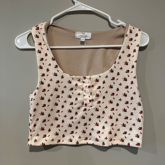 NWOT Live In The Moment Crop Tank - Picture 2 of 5